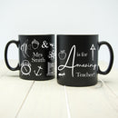 Teacher Gifts A is for Amazing Teacher Matte Coloured Mug