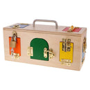 A Kids Toys And Gifts Safety Wooden Montessori Practical Material Little Lock Box Kids Educational Toy Develop Child's Intelligence Kids Creative Toy AExp