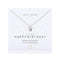 A Little Happy Birthday Silver Necklace (Pack of 1)-Personalized Gifts for Women-JadeMoghul Inc.