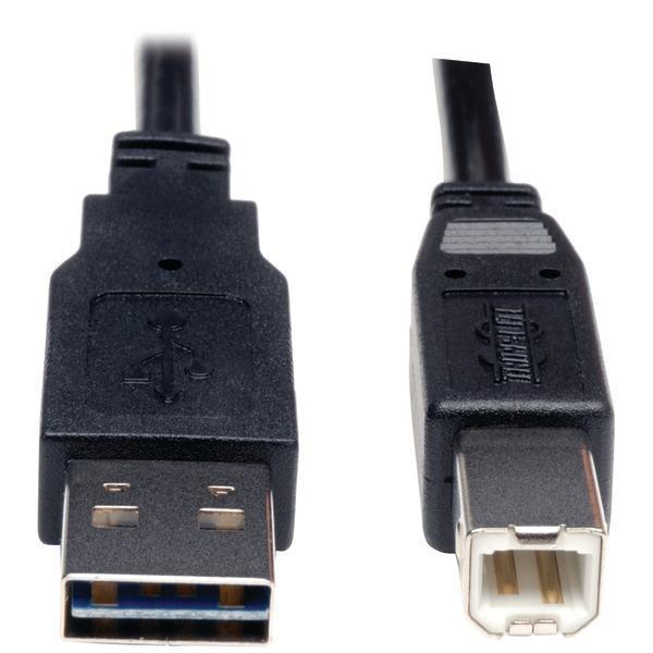 A-Male to B-Male Reversible USB 2.0 Cable (6ft)-USB Peripherals & Accessories-JadeMoghul Inc.