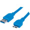 A-Male to Micro B-Male SuperSpeed USB 3.0 Cable, 3.3ft-USB Peripherals & Accessories-JadeMoghul Inc.