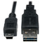 A-Male to Mini B-Male Reversible USB 2.0 Cable, 3ft-USB Peripherals & Accessories-JadeMoghul Inc.