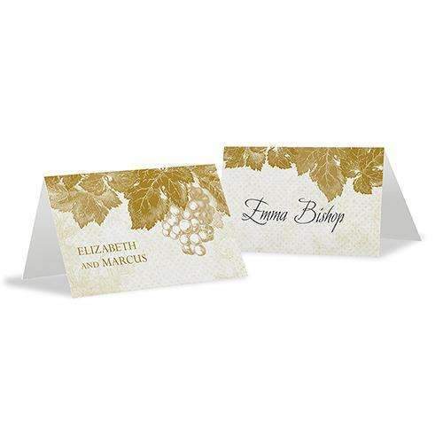 A Wine Romance Place Card With Fold Berry (Pack of 1)-Table Planning Accessories-Berry-JadeMoghul Inc.