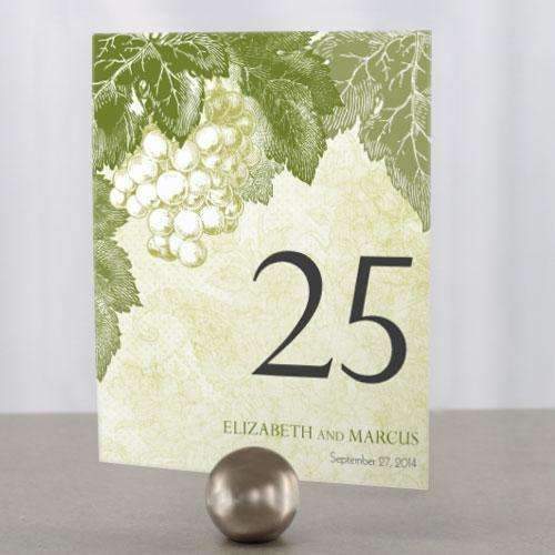 A Wine Romance Table Number Numbers 61-72 Berry (Pack of 12)-Table Planning Accessories-Berry-61-72-JadeMoghul Inc.