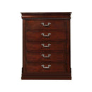 Traditional Style Wooden Bedroom Chest, Cherry Brown