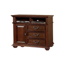 Traditional Style Wooden Media Chest, Dark Oak Brown