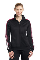 Activewear Sport-Tek Ladies Dot Sublimation Tricot Track Jacket. LST93 Sport-Tek
