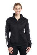 Activewear Sport-Tek Ladies Dot Sublimation Tricot Track Jacket. LST93 Sport-Tek