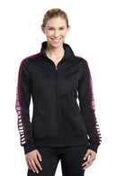 Activewear Sport-Tek Ladies Dot Sublimation Tricot Track Jacket. LST93 Sport-Tek