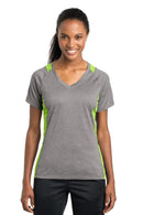 Activewear Sport-Tek Ladies Heather Colorblock ContenderV-Neck Tee. LST361 Sport-Tek