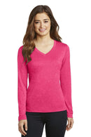 Activewear Sport-Tek Ladies Long Sleeve Heather ContenderV-Neck Tee. LST360LS Sport-Tek