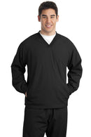 Activewear Sport-Tek Tall V-Neck Raglan Wind Shirt. TJST72 Sport-Tek