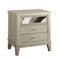 Adeline Contemporary Style Nightstand, Silver Finish-Nightstands and Bedside Tables-Silver-Solid Wood Wood Veneer & Others-JadeMoghul Inc.