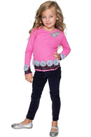 Adorable Pink Dressy Top - Girls-Not Printed-18M/2-Hot Pink-JadeMoghul Inc.