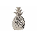 Adorning Ceramic Pineapple Figurine- Silver- Benzara-Decorative Accessories-Silver-Ceramic-JadeMoghul Inc.