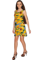 After the Rain Sanibel Empire Beach Floral Dress - Women-After the Rain-XS-Yellow/Blue/Grey-JadeMoghul Inc.