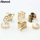 Ahmed Jewelry High Quality 6Pcs/Set Gold Finger Ring For Woman New Leaf Heart Female Rings Hot--JadeMoghul Inc.
