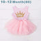 Ai Meng Baby Flower Girls Princess First Birthday Outfits One Two Three Years Old Birthday Baby Toddler Dresses Clothes Striped-5F80-JadeMoghul Inc.