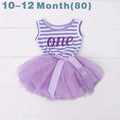 Ai Meng Baby Flower Girls Princess First Birthday Outfits One Two Three Years Old Birthday Baby Toddler Dresses Clothes Striped-9Z80-JadeMoghul Inc.