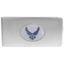 Air Force Brushed Metal Money Clip-Wallets & Checkbook Covers-JadeMoghul Inc.