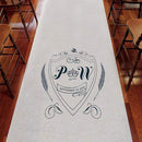 Aisle Runners Regal Monogram Personalized Aisle Runner Plain White Victorian Purple (Pack of 1) Weddingstar