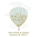 Aisle Runners Vintage Travel Hot Air Balloon Personalized Aisle Runner Plain White (Pack of 1) JM Weddings