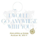 Aisle Runners Vintage Travel Map Personalized Aisle Runner Plain White (Pack of 1) JM Weddings