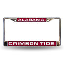 Ford License Plate Frame Alabama Red Laser Chrome Frame