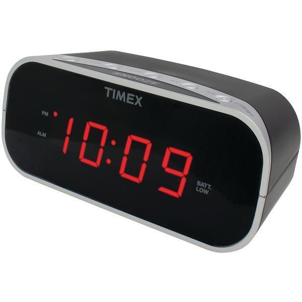 Alarm Clock with .7" Red Display (Black)-Clocks & Radios-JadeMoghul Inc.