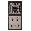 Tick-Tock Metal Wall Clock,Brown