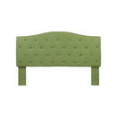 Alipaz Contemporary Full Queen Headboard, Green-Headboards-Green-Linen-like Fabric Solid Wood & Others-JadeMoghul Inc.