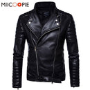 ALL Season Leather Jacket - Men Solid Biker Motorcycle Leather Jackets-4XL-JadeMoghul Inc.