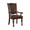 Alpena Traditional Arm Chair, Brown Cherry, Set Of 2-Armchairs and Accent Chairs-Brown Cherry-Solid Wood Wood Veneer & Others-JadeMoghul Inc.