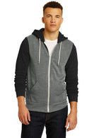 Alternative Colorblock Rocky EcoFleece Zip Hoodie. AA32023-Juniors & Young Men-Eco Grey/ Eco True Black-2XL-JadeMoghul Inc.