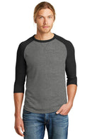 Alternative Dugout 3/4-Sleeve Vintage 50/50 Tee. AA5057-Juniors & Young Men-Vintage Coal/ Black-3XL-JadeMoghul Inc.