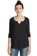 Alternative Outfield 3/4-Sleeve Vintage 50/50 Tee. AA5060-Ladies-Black/ Black-2XL-JadeMoghul Inc.