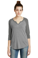Alternative Outfield 3/4-Sleeve Vintage 50/50 Tee. AA5060-Ladies-Smoke/ Vintage Coal-2XL-JadeMoghul Inc.