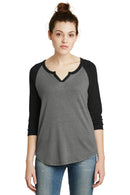 Alternative Outfield 3/4-Sleeve Vintage 50/50 Tee. AA5060-Ladies-Vintage Coal/ Black-2XL-JadeMoghul Inc.