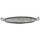 Aluminum Cafe Oval Platter, Gray-Serving Dishes and Platters-Gray-ALUMINIUM-JadeMoghul Inc.