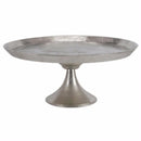 Aluminum Round Footed tray, Silver-Serving Trays-Silver-ALUMINIUM-JadeMoghul Inc.
