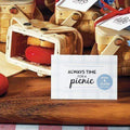 Always Time For a Picnic Tent Card Indigo Blue (Pack of 1)-Table Planning Accessories-Peach-JadeMoghul Inc.