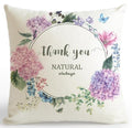 American Style Small Fresh Flower Cushion Pastoral Garden Flowers Bird Garland Leaf Pillow Rose Peony Watercolor For Home Decor-A16-45x45cm Just Cover-JadeMoghul Inc.