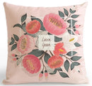 American Style Small Fresh Flower Cushion Pastoral Garden Flowers Bird Garland Leaf Pillow Rose Peony Watercolor For Home Decor-A4-45x45cm Just Cover-JadeMoghul Inc.