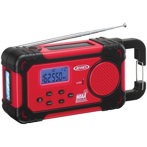 AM/FM Weather Band Clock Radio with 4-Way Power & Built-in Flashlight-Radios, Scanners & Accessories-JadeMoghul Inc.