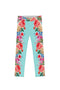 Amour Lucy Blue Floral Print Cute Eco Leggings - Girls-Amour-18M/2-Blue/Red-JadeMoghul Inc.