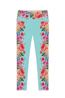 Amour Lucy Floral Printed Performance Leggings - Women-Amour-XS-Blue/Red-JadeMoghul Inc.