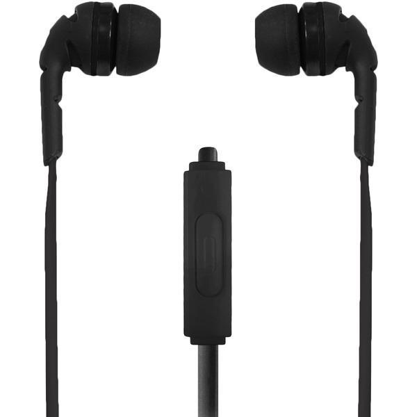 Amp Earbuds with Microphone (Black)-Headphones & Headsets-JadeMoghul Inc.