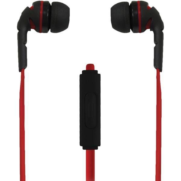 Amp Earbuds with Microphone (Red)-Headphones & Headsets-JadeMoghul Inc.