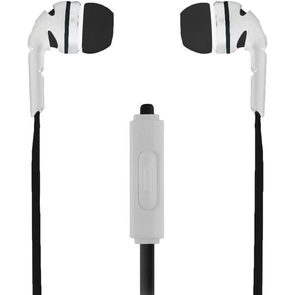 Amp Earbuds with Microphone (White)-Headphones & Headsets-JadeMoghul Inc.