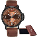 Analog Quartz Watch For Men / Waterproof Casual Sports Watch-black brown-JadeMoghul Inc.